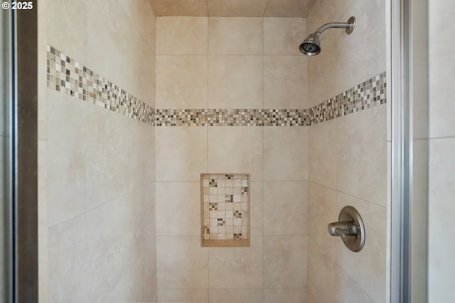 details with tiled shower