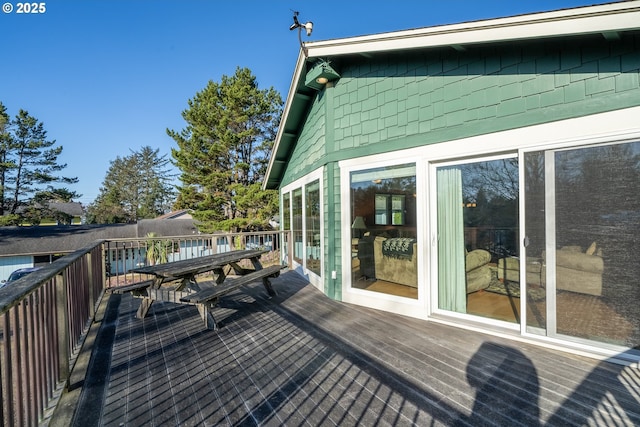 view of wooden deck