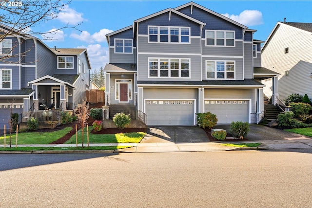 view of front facade featuring a garage and concrete driveway