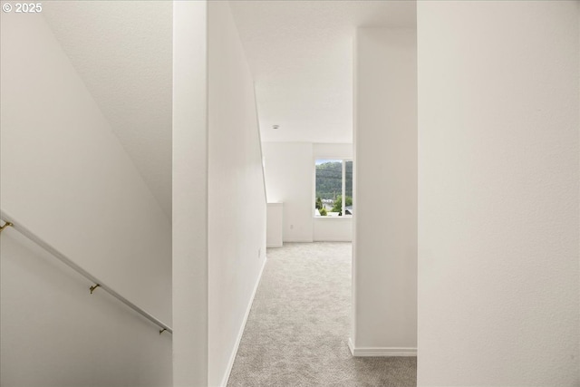 8527 N Princeton St, Portland, OR 97203 - hall featuring an upstairs landing and carpet floors