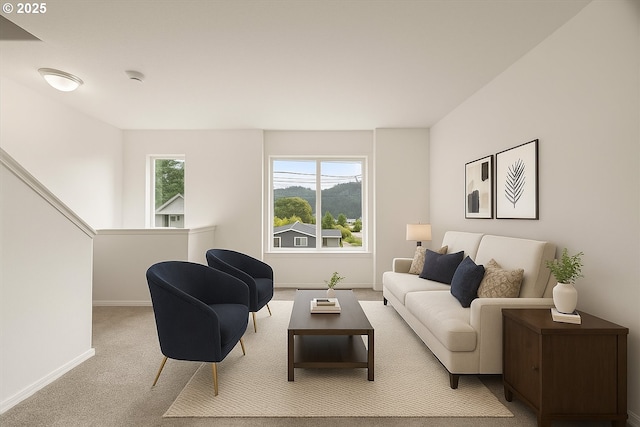 8527 N Princeton St, Portland, OR 97203 - living room featuring carpet floors and baseboards