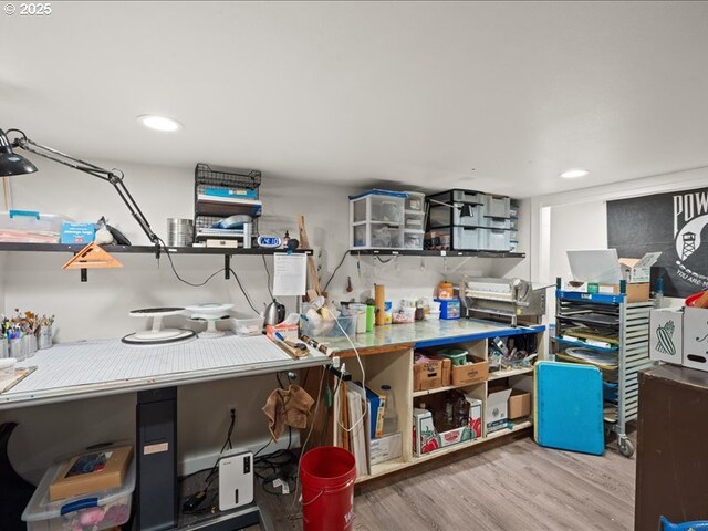 13283 NW Main St, Banks, OR 97106 - kitchen featuring open shelves, wood finished floors, and recessed lighting