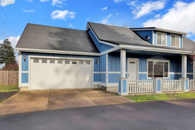 view of front facade with a garage