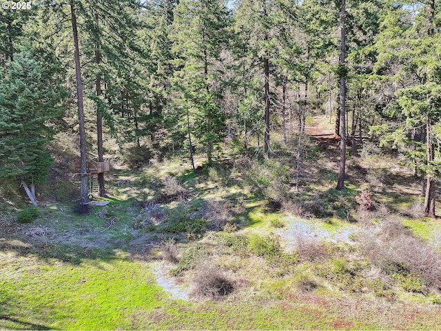 view of landscape featuring a view of trees