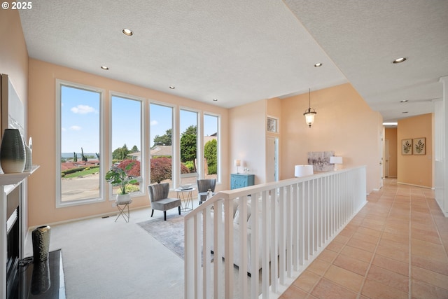 1421 SE 79th Ct, Vancouver, WA 98664 - living area featuring recessed lighting, a textured ceiling, and tile patterned flooring