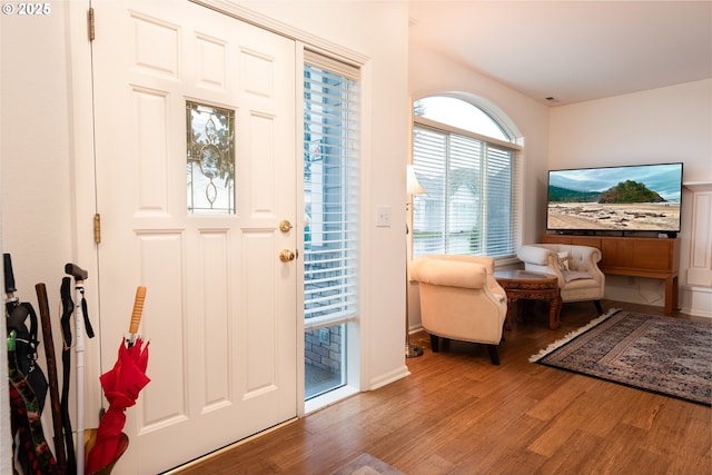 foyer featuring hardwood / wood-style flooring