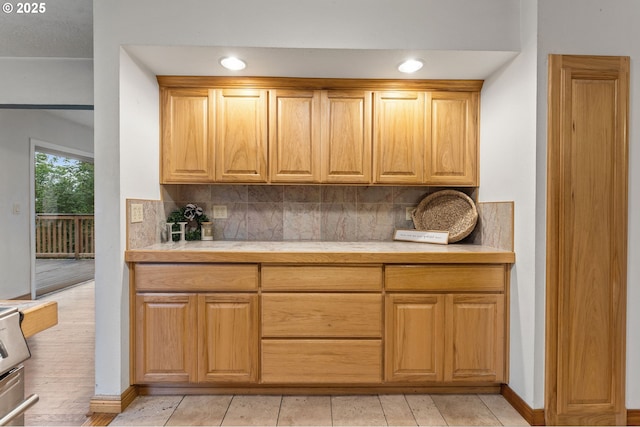 123 Scenic View Dr, Longview, WA 98632 - kitchen featuring light countertops and decorative backsplash