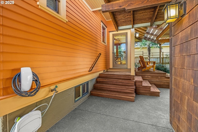 view of doorway to property