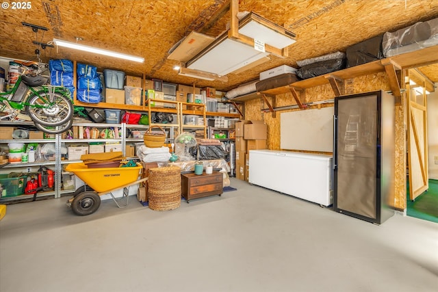 view of storage area