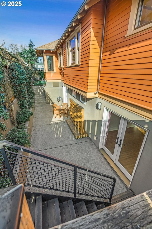 balcony with a patio