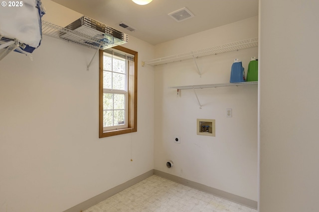 2907 NE 166th Pl, Vancouver, WA 98682 - laundry room with hookup for a washing machine, electric dryer hookup, light floors, and baseboards