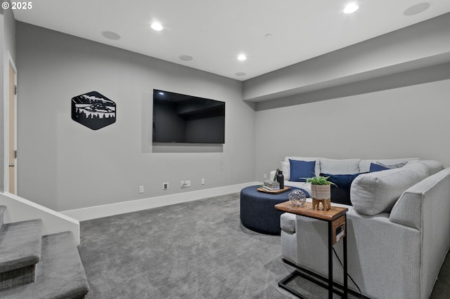 view of carpeted living room