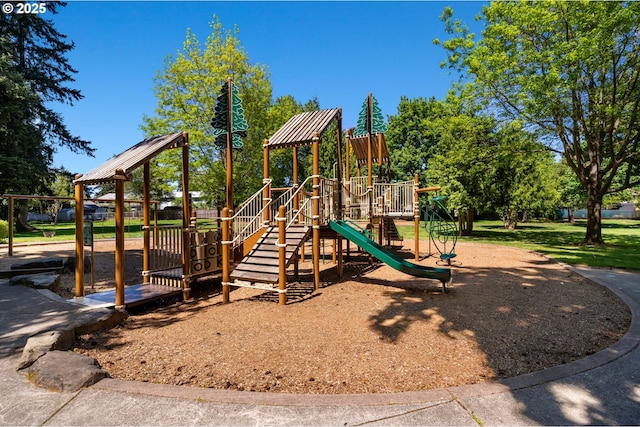 view of community jungle gym