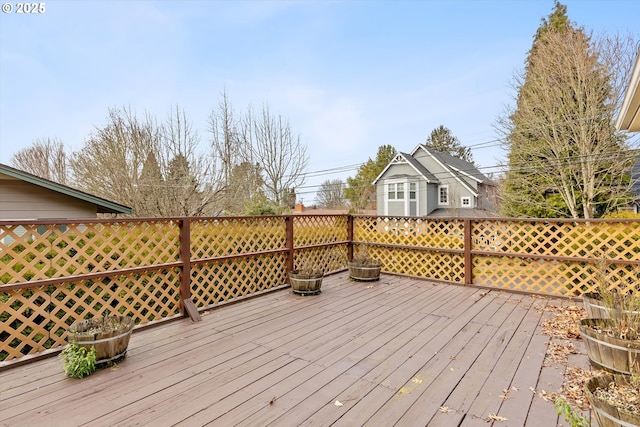 view of wooden terrace