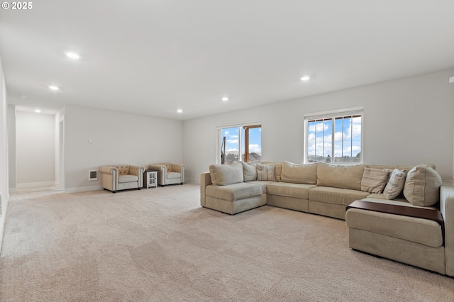 16679 SW Darwin Loop, Portland, OR 97224 - living room featuring recessed lighting and carpet floors