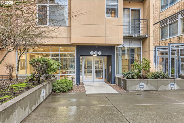 entrance to property with french doors