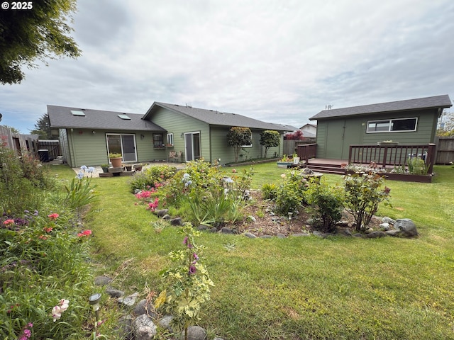 550 Velopa Ct, Brookings, OR 97415 - view of yard with a wooden deck and a patio area