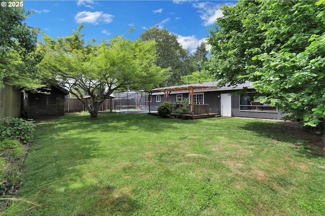 1533 Sequoia Ave, Springfield, OR 97477 - view of yard with a wooden deck