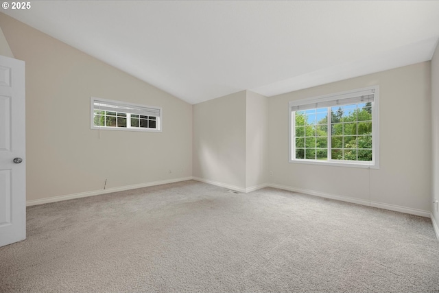 5966 Frost Ln, Lake Oswego, OR 97035 - unfurnished room with vaulted ceiling and carpet flooring