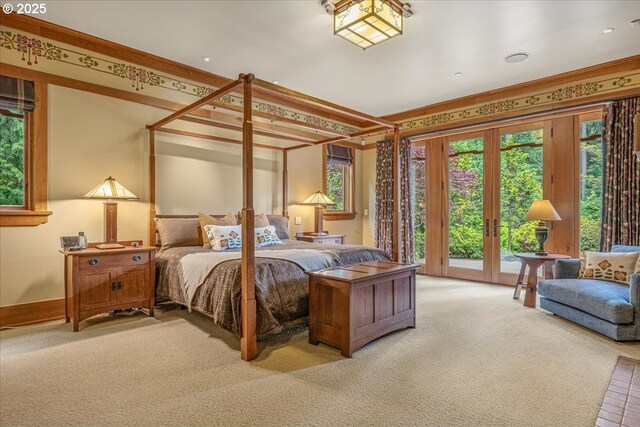 13150 SW Iron Mountain Blvd, Portland, OR 97219 - bedroom featuring carpet floors, access to outside, and baseboards