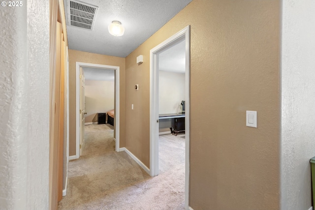 1621 NE 113th St Unit 132, Vancouver, WA 98686 - corridor with light carpet, a textured ceiling, baseboards, and a textured wall
