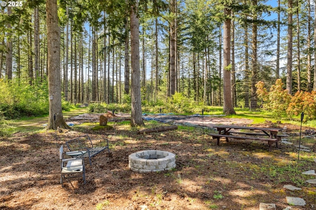 28272 S Hult Rd, Beavercreek, OR 97004 - view of yard with an outdoor fire pit