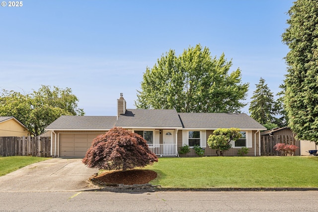 881 S Linden St, Cornelius, OR 97113 - ranch-style house featuring driveway, a chimney, and an attached garage