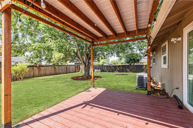 881 S Linden St, Cornelius, OR 97113 - wooden terrace featuring a fenced backyard