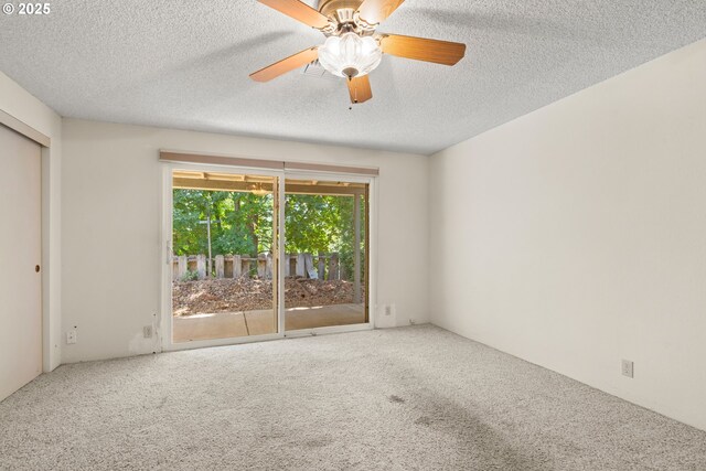 713 Brookside Cir, Rogue River, OR 97537 - spare room featuring carpet, a textured ceiling, and ceiling fan