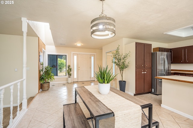 1193 Cedar Pl, Creswell, OR 97426 - dining space with light tile patterned flooring and a chandelier