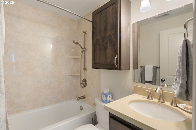 1190 Hazelnut Ct, Creswell, OR 97426 - full bathroom featuring shower / bathtub combination, toilet, and vanity