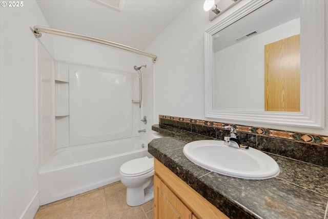 bathroom featuring vanity and shower / washtub combination