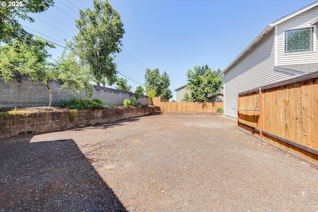 view of fenced backyard