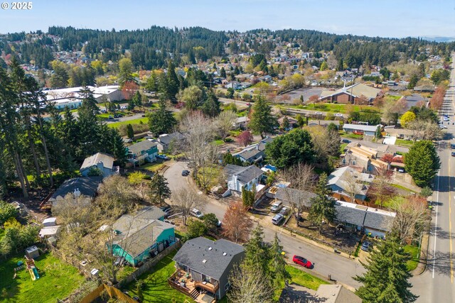 aerial view featuring a residential view