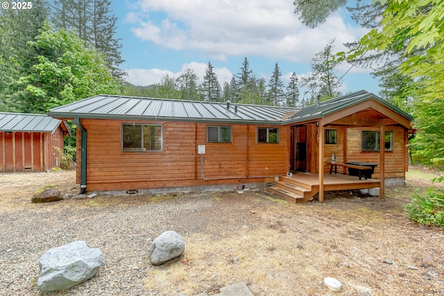 22190 E Lolo Pass Rd, Rhododendron, OR 97049 - view of front of home featuring metal roof and a standing seam roof