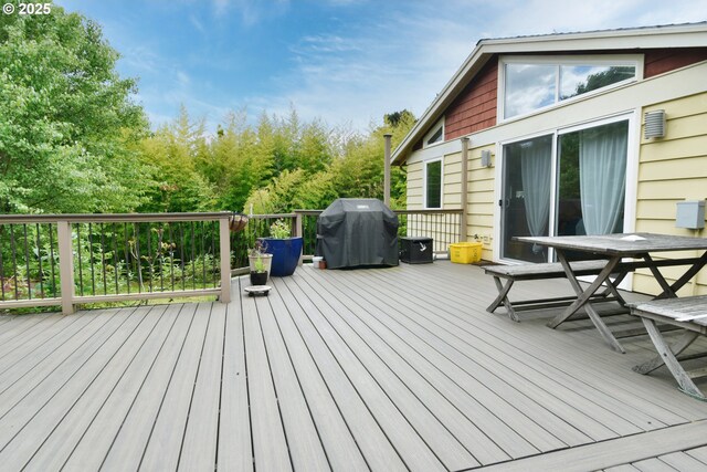 8302 SW 65th Ave, Portland, OR 97219 - wooden terrace featuring a grill