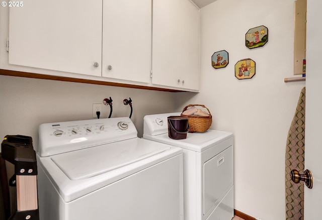 2062 Lake Isle Dr, Eugene, OR 97401 - laundry area featuring separate washer and dryer and cabinet space