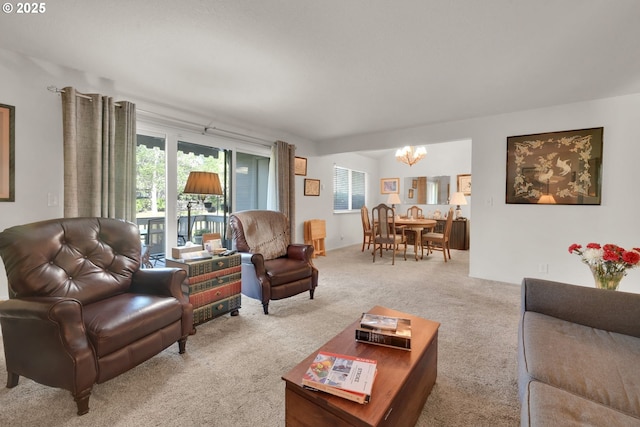 2062 Lake Isle Dr, Eugene, OR 97401 - carpeted living area featuring a chandelier