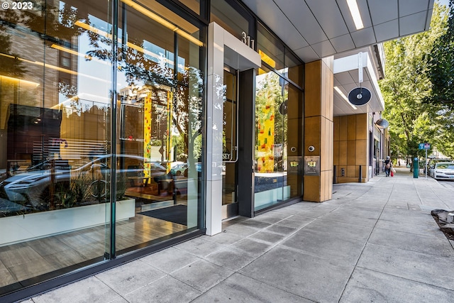 view of exterior entry