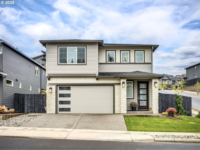 292 W Maple St, Washougal, WA 98671 - view of front facade with an attached garage and concrete driveway