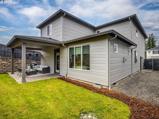 292 W Maple St, Washougal, WA 98671 - back of property with outdoor lounge area and a patio area