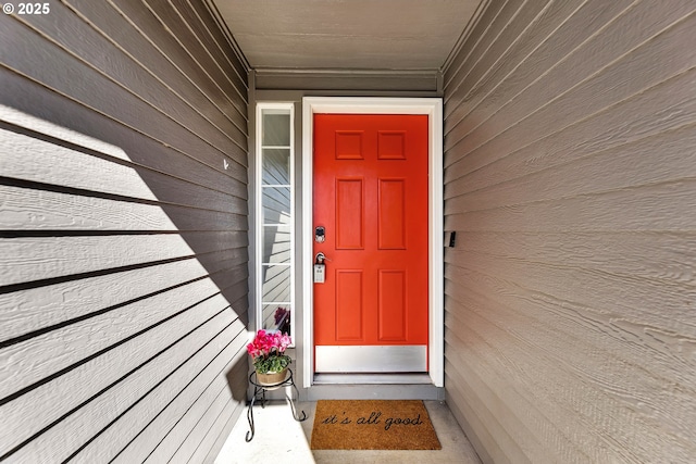 view of doorway to property