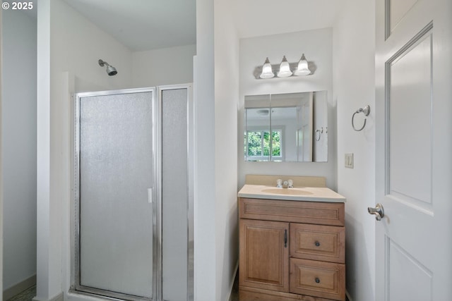 512 Evergreen Dr, Tillamook, OR 97141 - bathroom featuring a stall shower and vanity