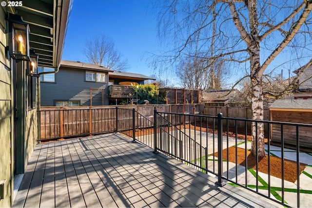 3660 SE Henderson St, Portland, OR 97202 - wooden deck featuring a fenced backyard