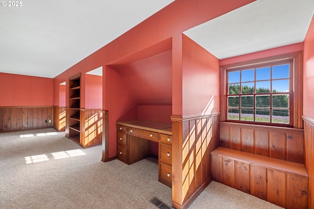 17753 Powers Creek Loop Rd, Silverton, OR 97381 - unfurnished office featuring carpet, wood walls, and wainscoting