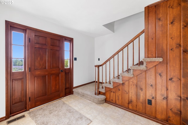 17753 Powers Creek Loop Rd, Silverton, OR 97381 - entrance foyer with stairs and healthy amount of natural light