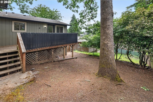 345 S 11th St, Saint Helens, OR 97051 - view of yard featuring a deck and stairway