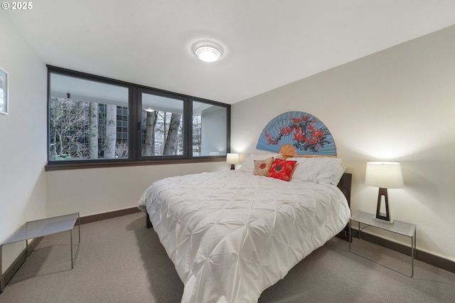 bedroom with carpet floors