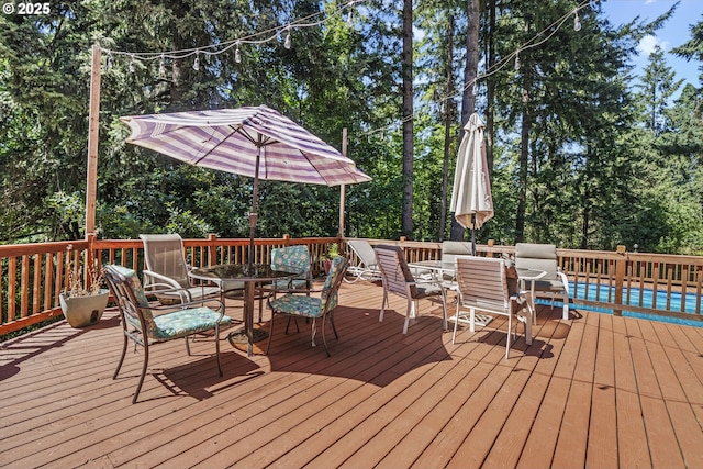 view of wooden deck