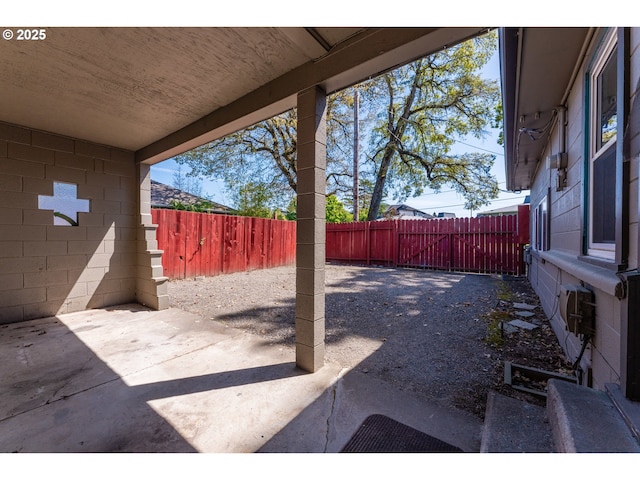 view of patio / terrace with a fenced backyard